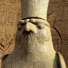 Edfu, statue of Horus