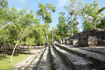 Plaza at the Mayan ruins of Coba