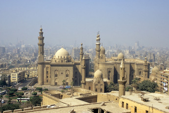 The mosque of Sultan Hassan seen from the citadel