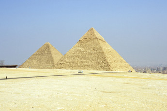 The pyramids of Cheops and Chephren
