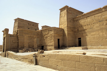 Philae, western walls of the temple of Isis