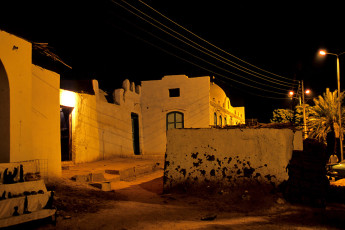 Nubian village at night