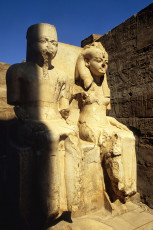 Luxor temple, statues in the sanctuary