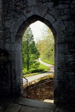Powderham Castle, doorway, southern wall