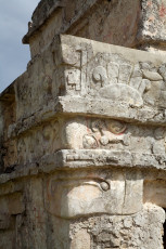 Remains of original Mayan colouring, Tulum
