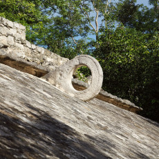 Stone ring at the Coba ball court