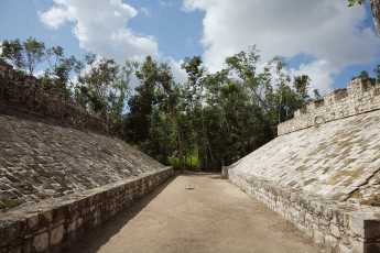 Ball court, Mayan ruins of Coba