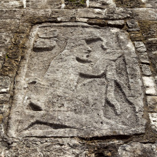 Relief at a ball court, Mayan ruins of Coba