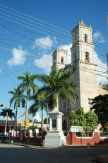 A church in Valladolid, Yucatan