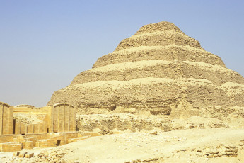 Saqqara, temple and Djoser's pyramid